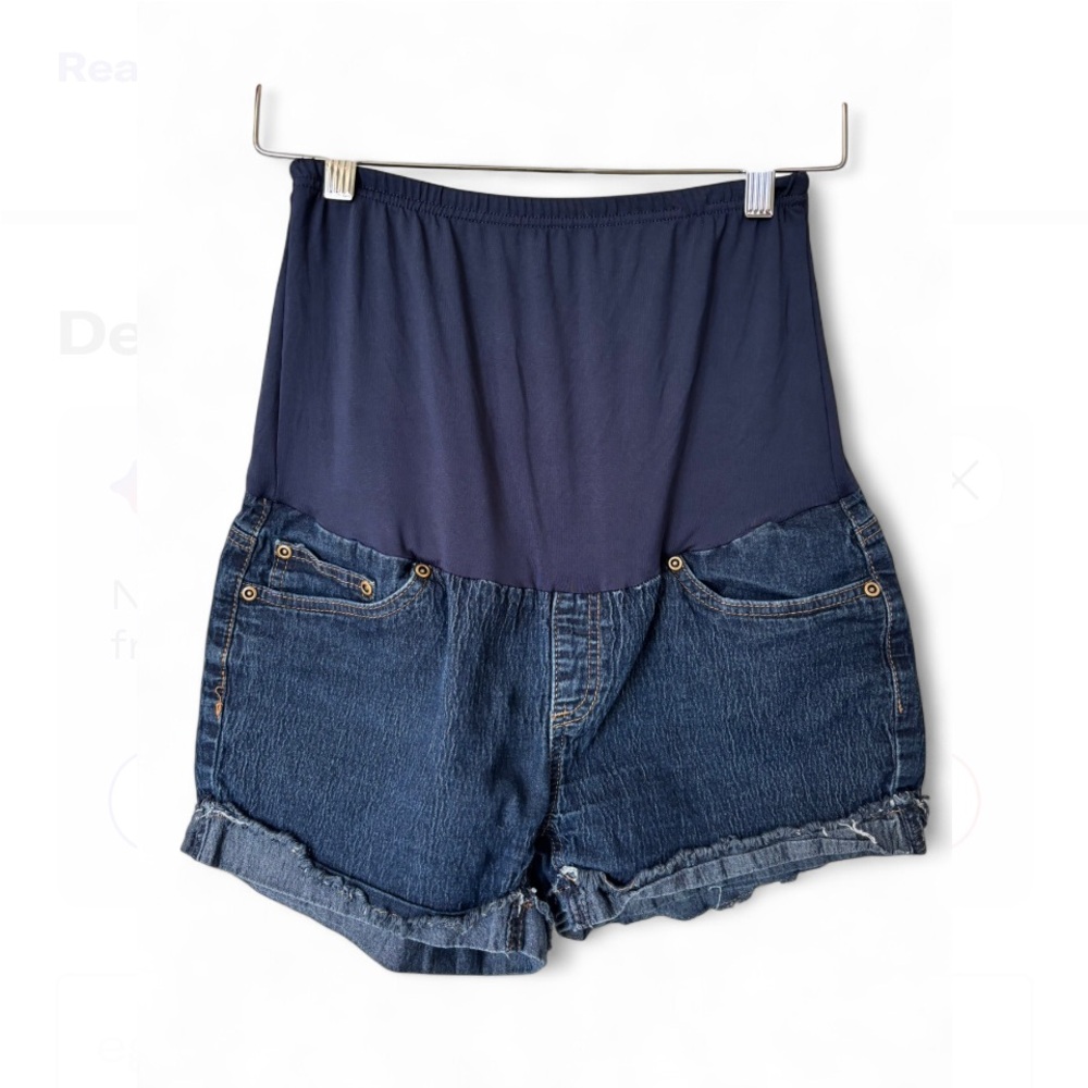 Time and Tru Blue Jean Shorts with Stretchy Waistband
